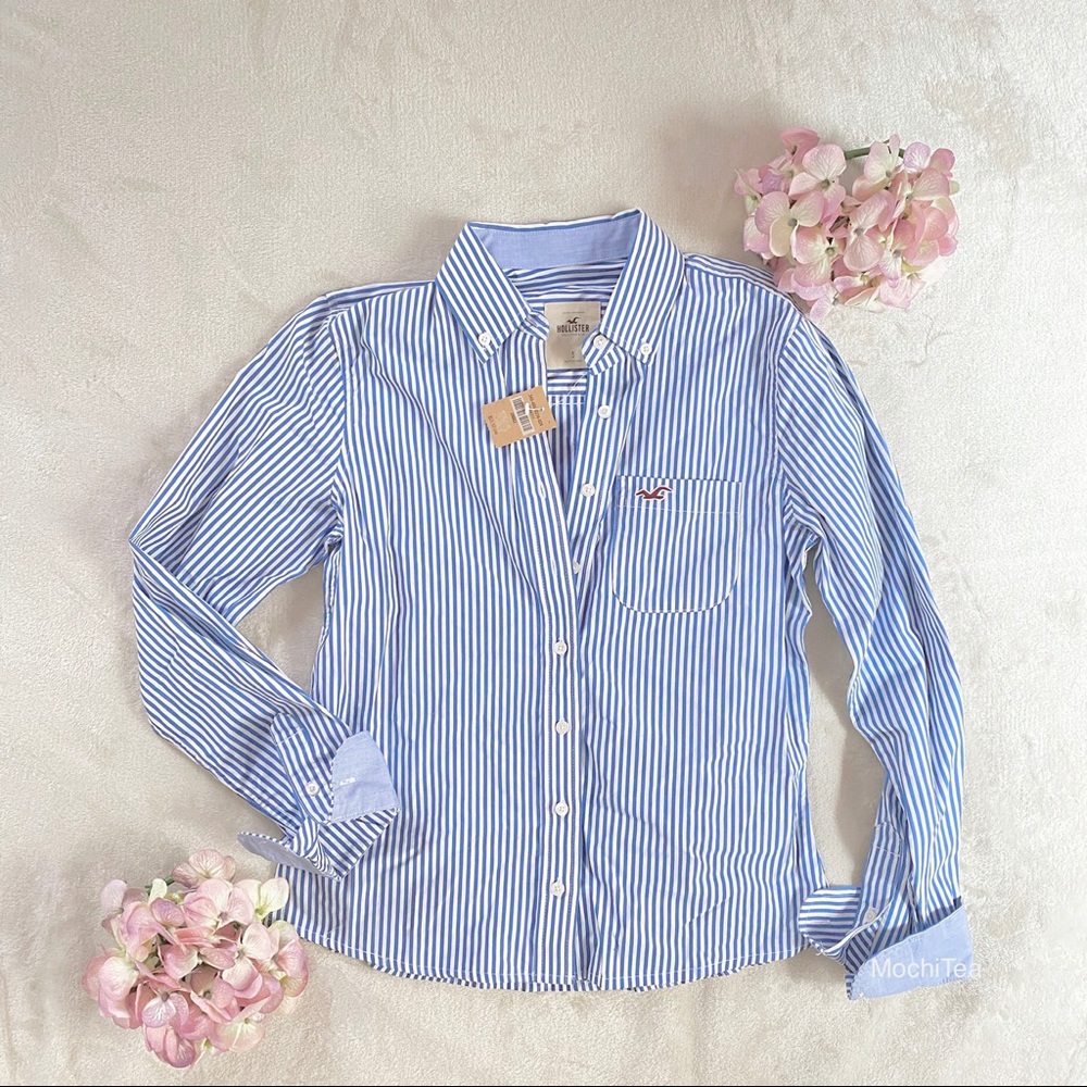 Women’s Hollister Blue Button Down Shirt S
